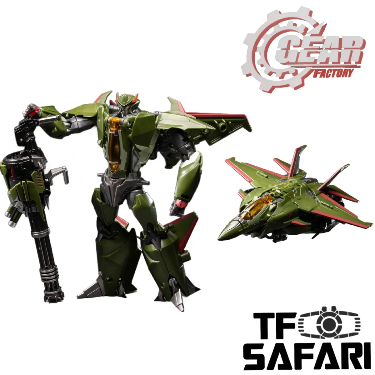 【Pre-Order】Gear Factory (Aka Apc Toys) Gf04 Gf-04 (Apc013) Bolt Green Airfighter ( Modified Tfp Skyquake) 1