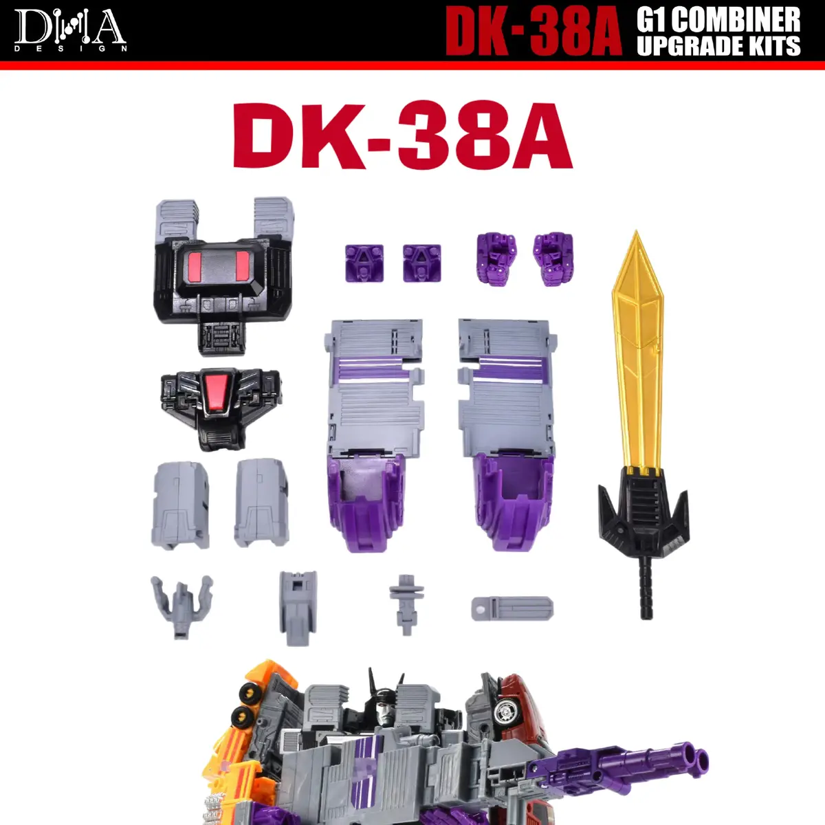 Dna Design Dk-38A Dk38a G1 Combiner Upgrade Kits For Legacy Evolution Stunticon Menasor Multipack 1