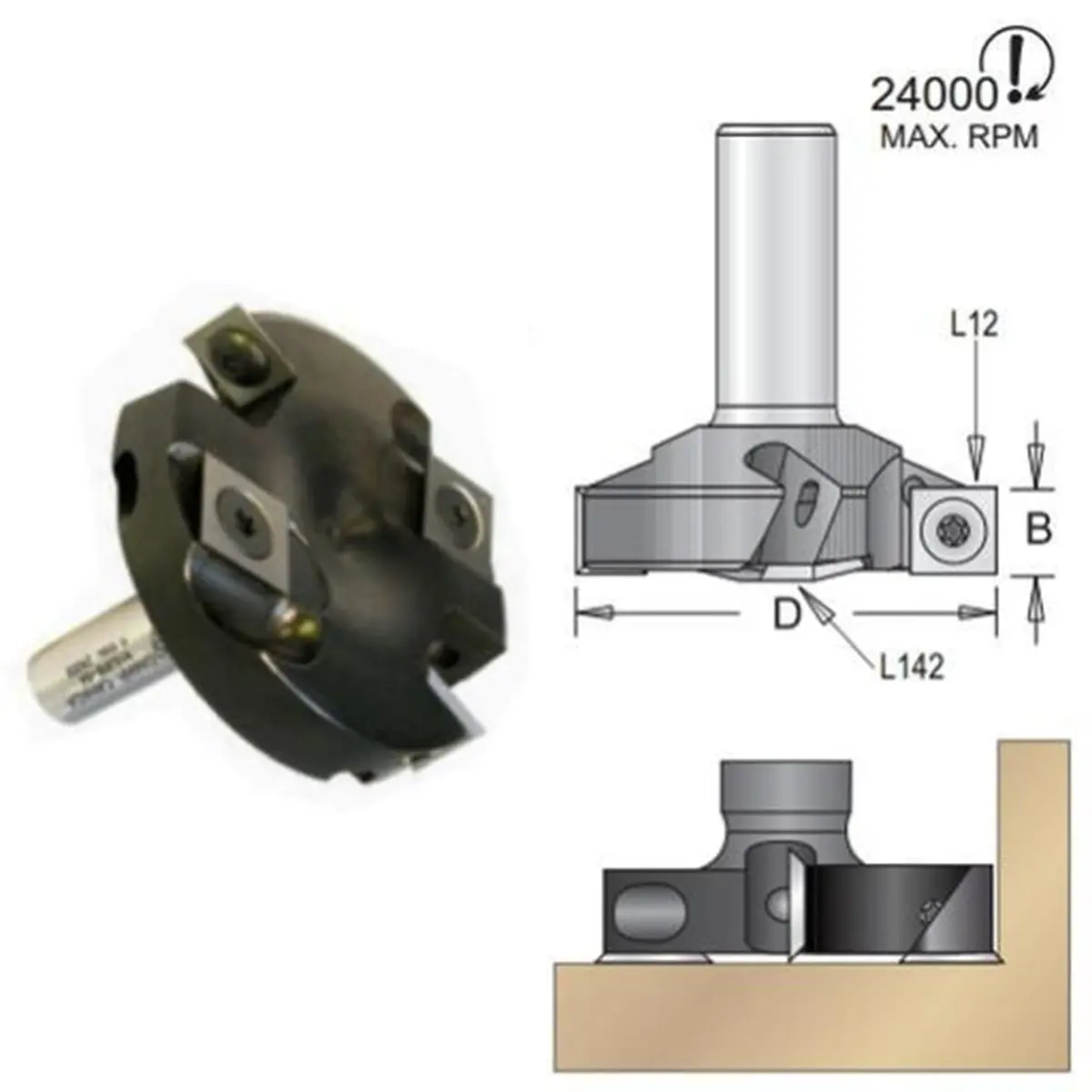 Dimar L12 Carbide Inserts For N163r8-64 Surfacing Router Bit 1
