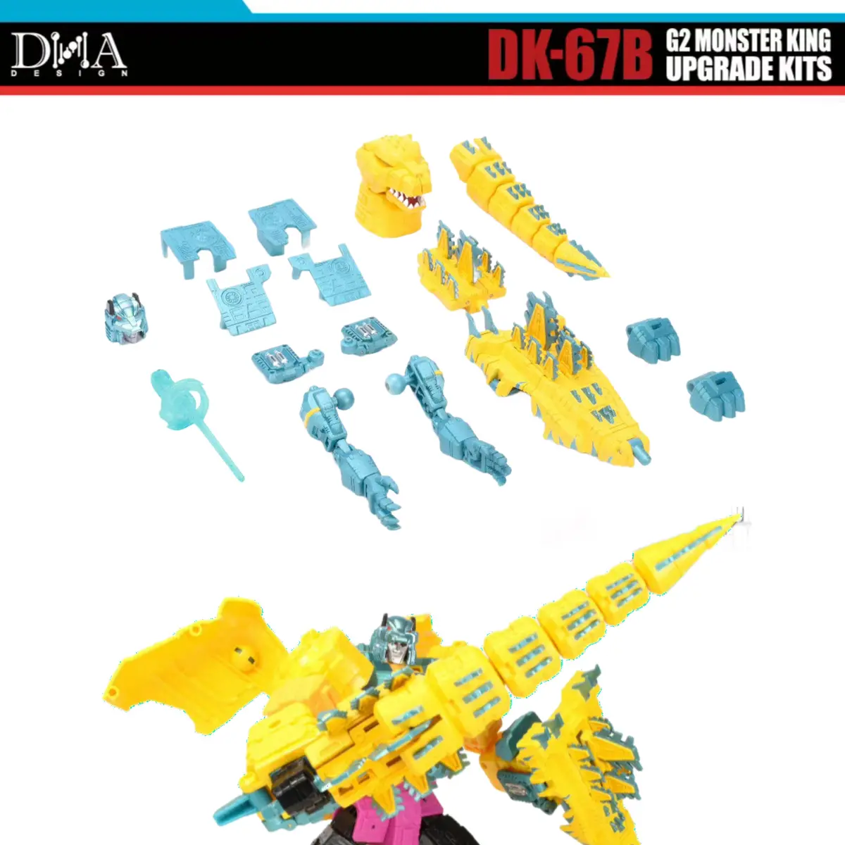 【Pre-Order】Dna Design Dk-67Y Dk67y G2 Monster King For Legacy Evolution G2 Grimlock Upgrade Kits 1