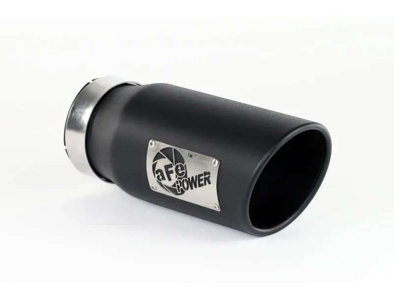 Afe Power 4-Inch Inlet X 5-Inch Outlet X 12-Inch Long Bolt-On Diesel Exhaust Tip – Gloss Black (Right-Side Mount) 1