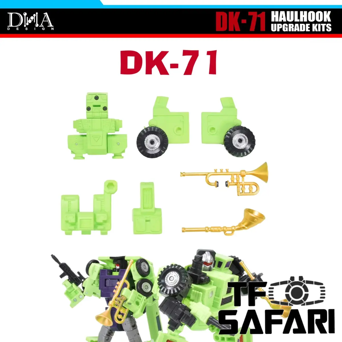 Dna Design Dk-71 Dk71 Upgrade Kits For Studio Series 86 Ss86 Devastator Long Haul & Hook 1