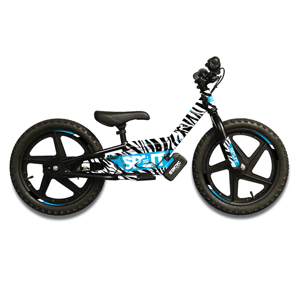 Split Designs Stacyc Graphic Kit - Zebra Cyan For 12Edrive And 16Edrive 1