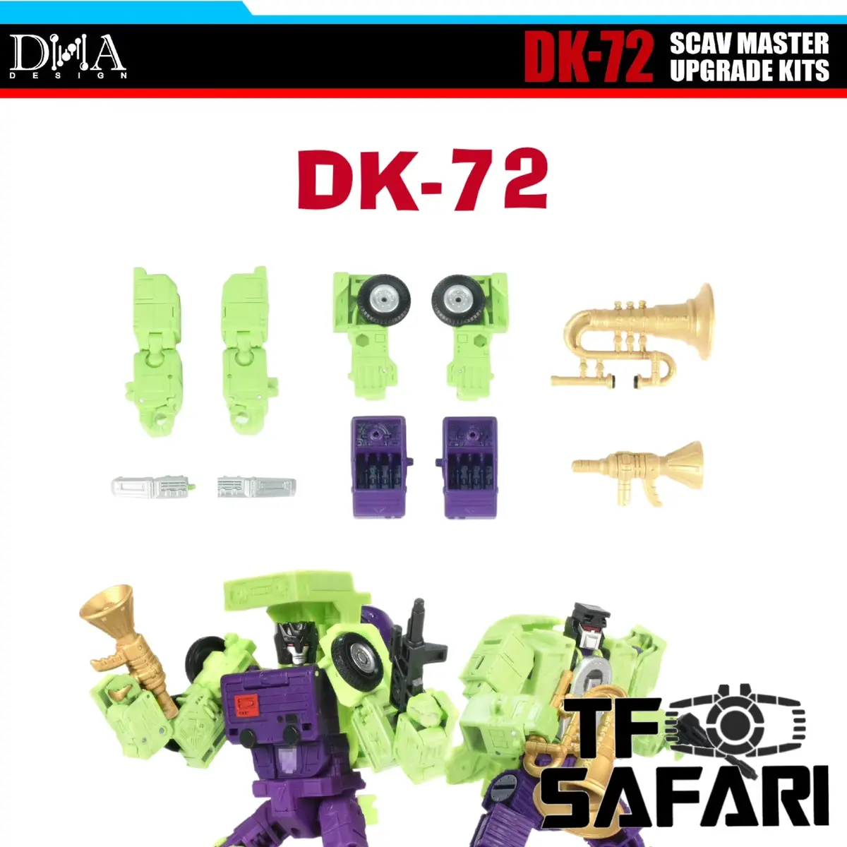 Dna Design Dk-72 Dk72 Upgrade Kits Scav Master For Studio Series 86 Ss86 Devastator Scavanger & Mixmaster 1
