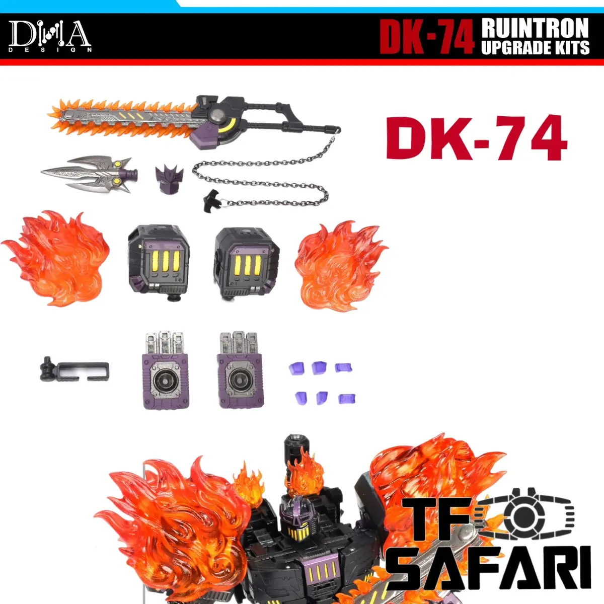 【Pre-Order】Dna Design Dk-74 Dk74 Ruintron Upgrade Kits  For Age Of The Primes Aop Megatronus The Fallen 1