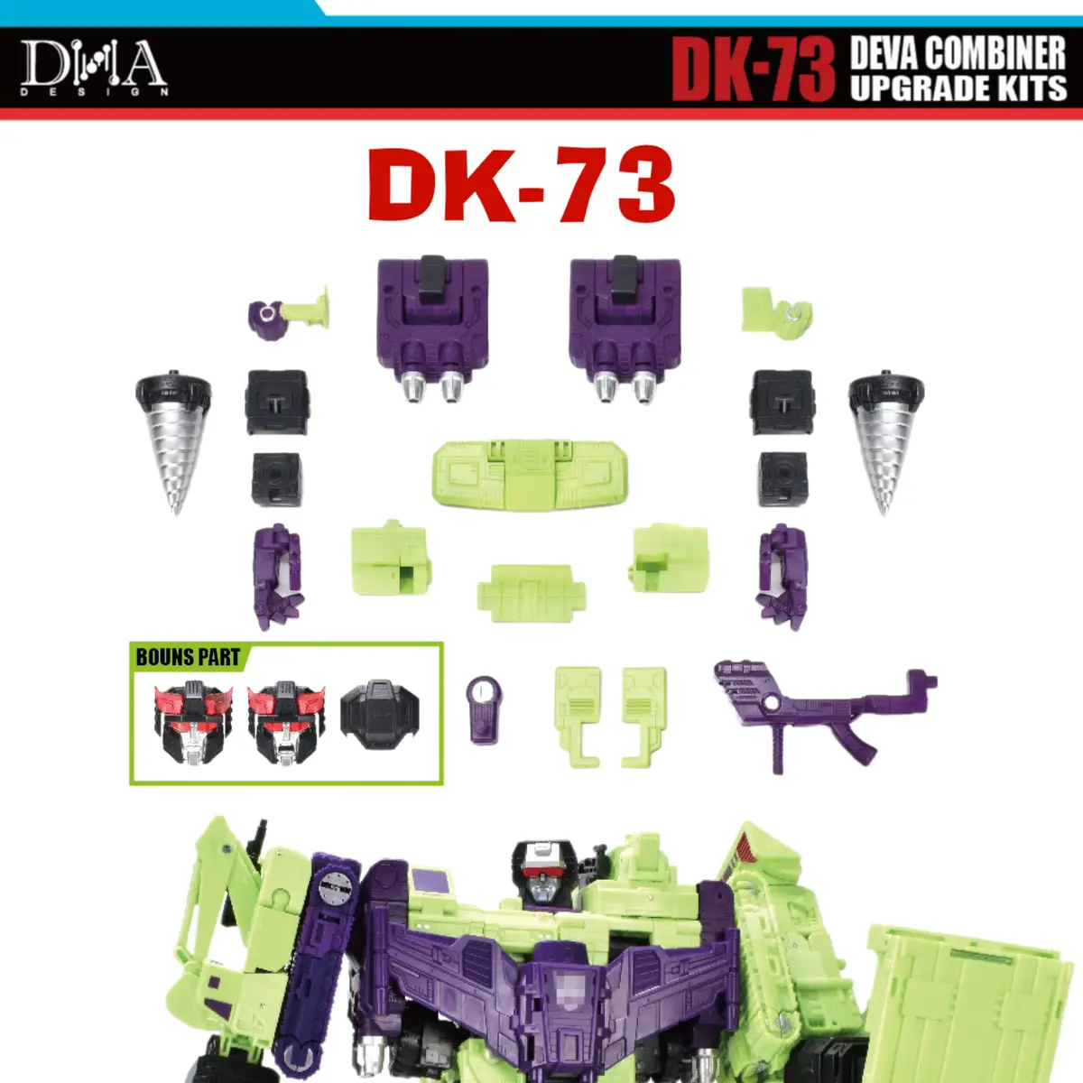 【Pre-Order】 Dna Design Dk-73 Dk73 For Studio Series 86 Devastator Combiner Upgrade Kits 1