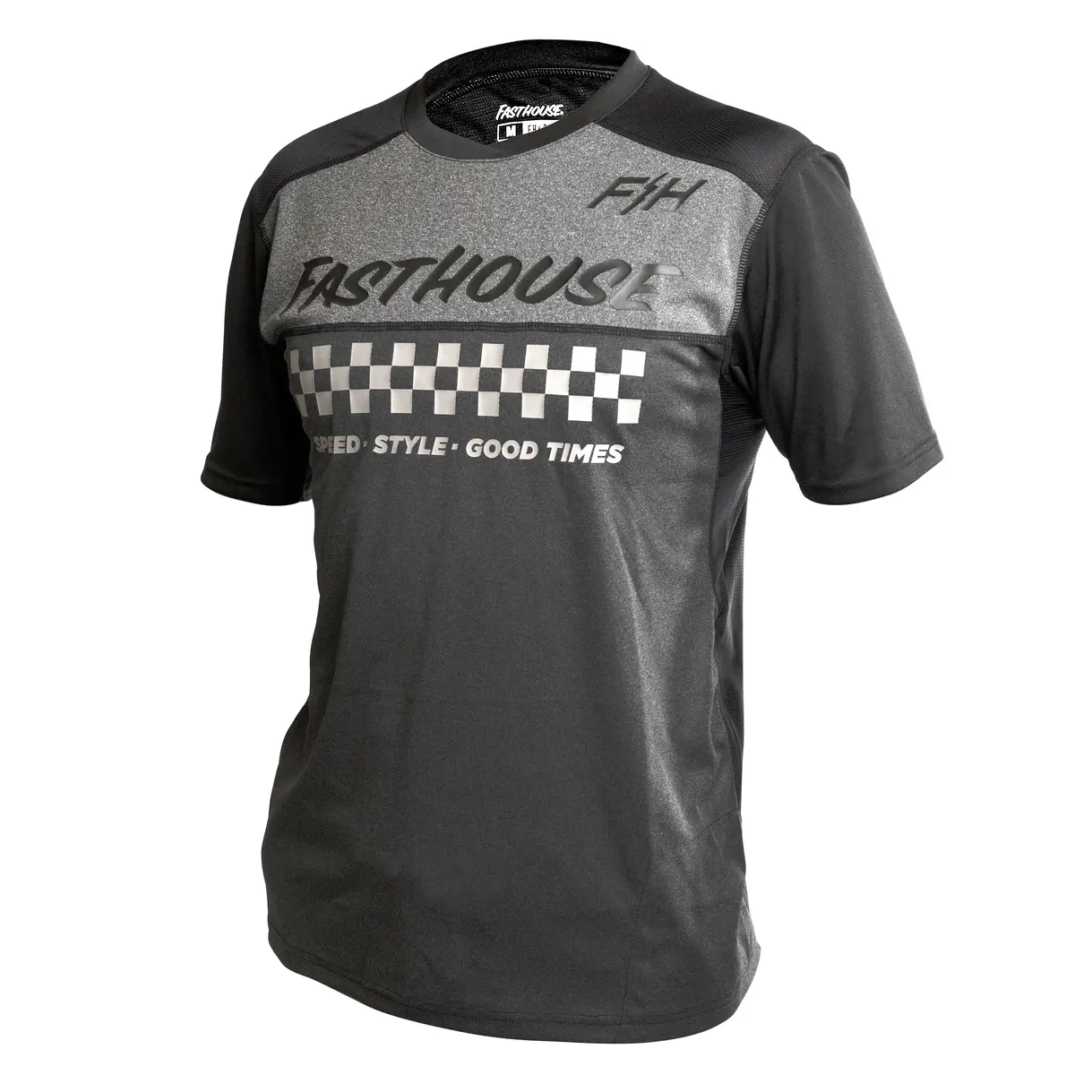 Fasthouse Alloy Mesa Short Sleeve Mtb Jersey - Heather Charcoal-Black 1