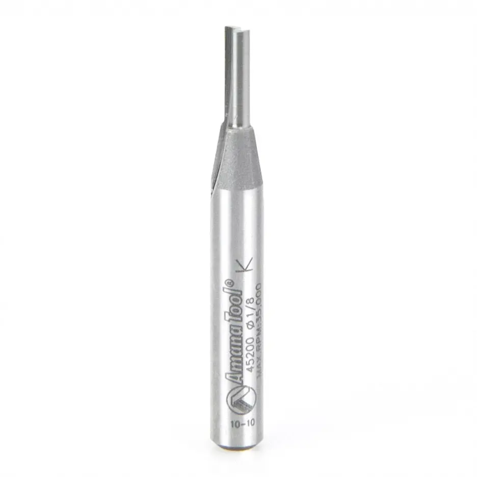 Amana Tool D 1/8 Inch Plunge Router Bit Solid Carbide 45200 1