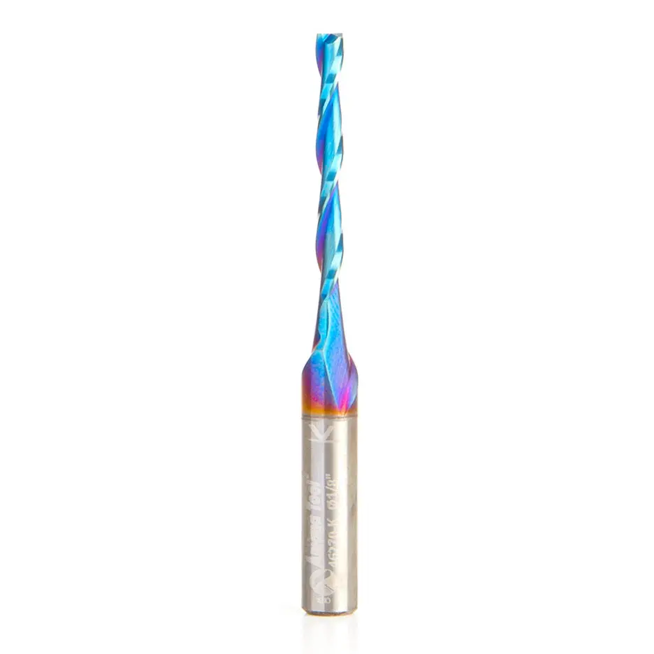 Amana Tool D 1/8 Inch Upcut Spiral Router Bit For Foam With Spektra Coating 46270-K 1