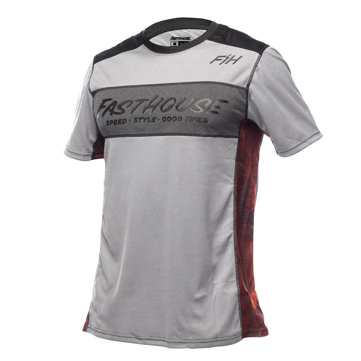 Fasthouse Classic Acadia Short Sleeve Mtb Jersey - Heather Gray 1