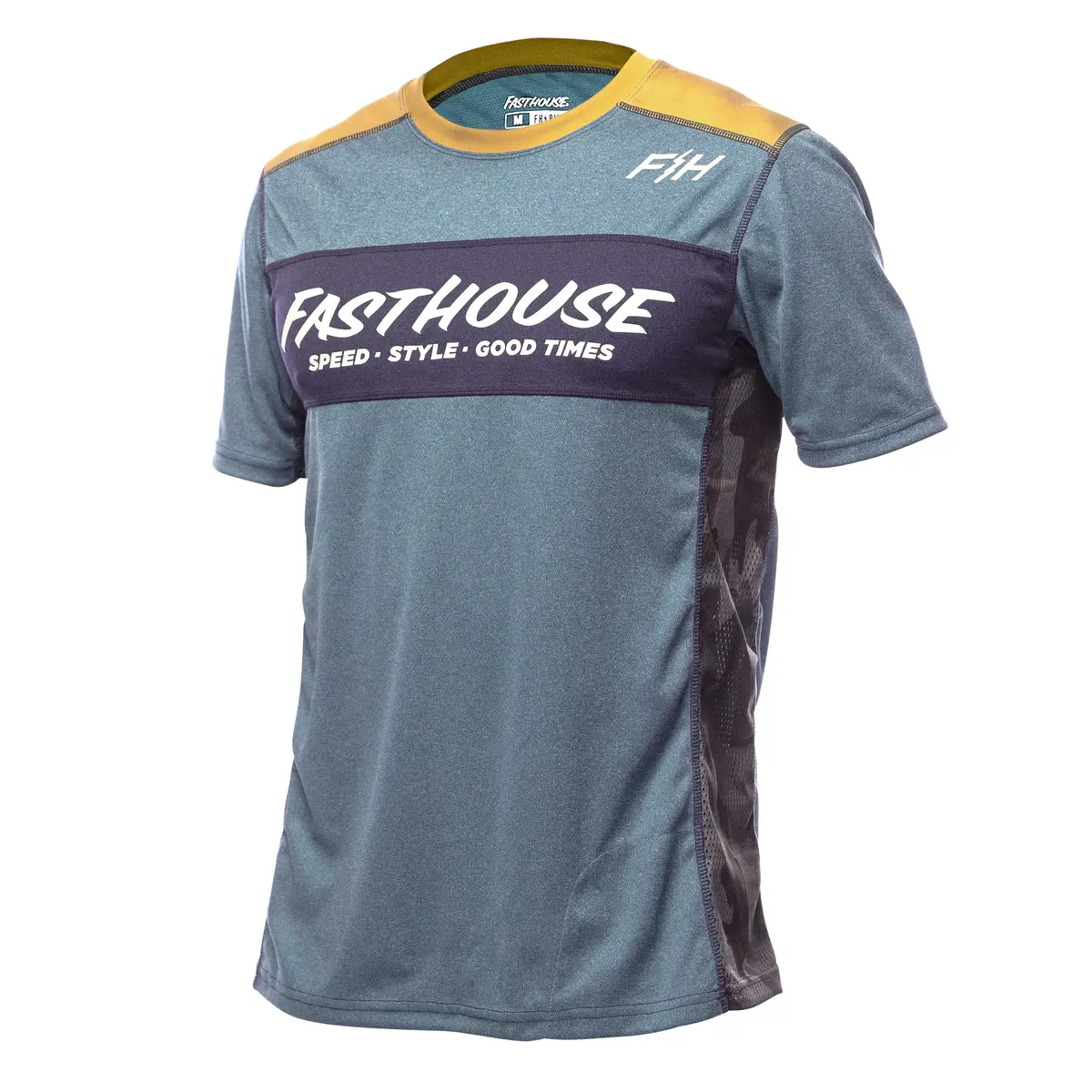 Fasthouse Classic Acadia Short Sleeve Mtb Jersey - Heather Indigo 1