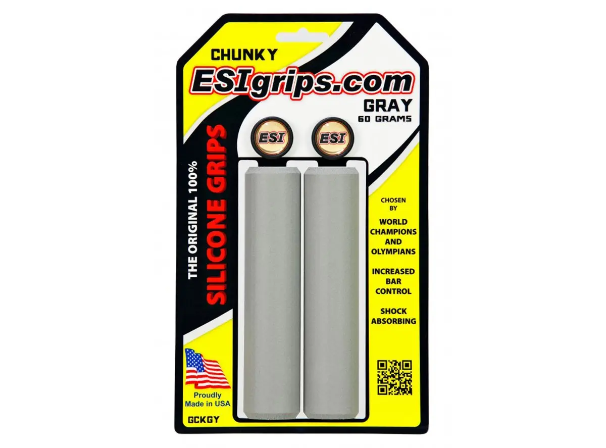 Esi Chunky Silicon Mtb Grips - Gray 1