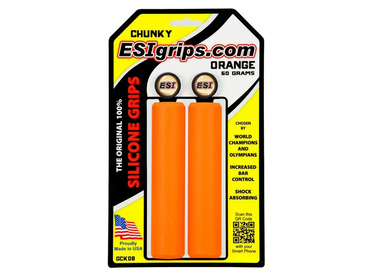 Esi Chunky Silicon Mtb Grips - Orange 1