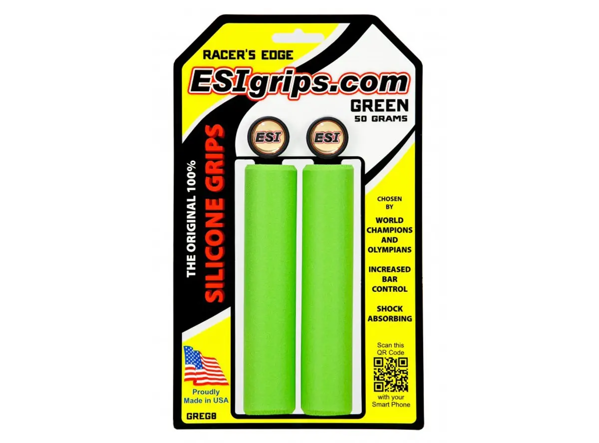 Esi Racers Edge Silicon Mtb Grips - Green 1