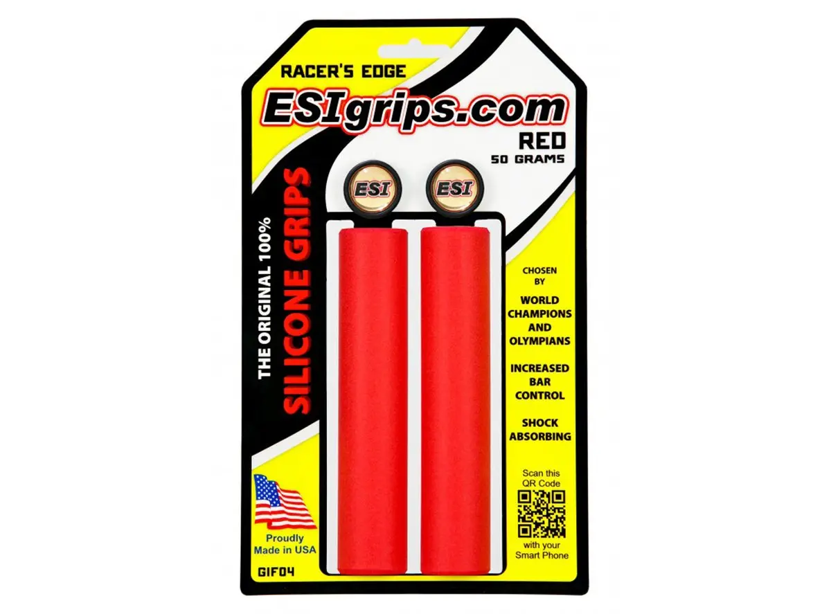 Esi Racers Edge Silicon Mtb Grips - Red 1