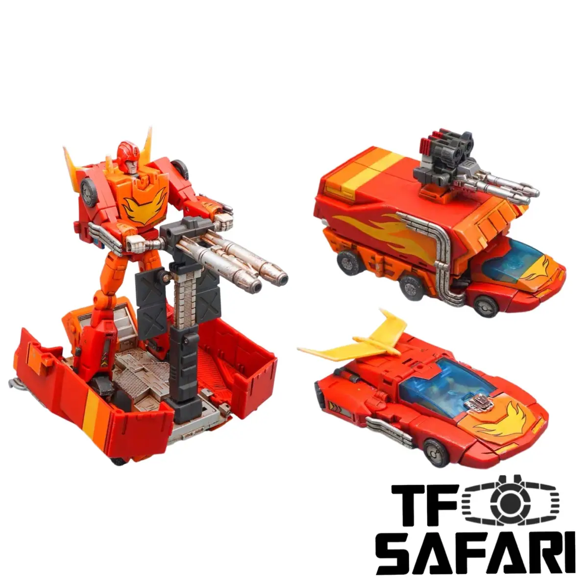 Mft Mechfanstoys Mech Soul Mechanic Studio Ms-19C Ms19c Flame Commander (Rodimus Prime, Hot Rod) Mech Fans Toys Battle Damaged Version 12Cm / 4.5" 1