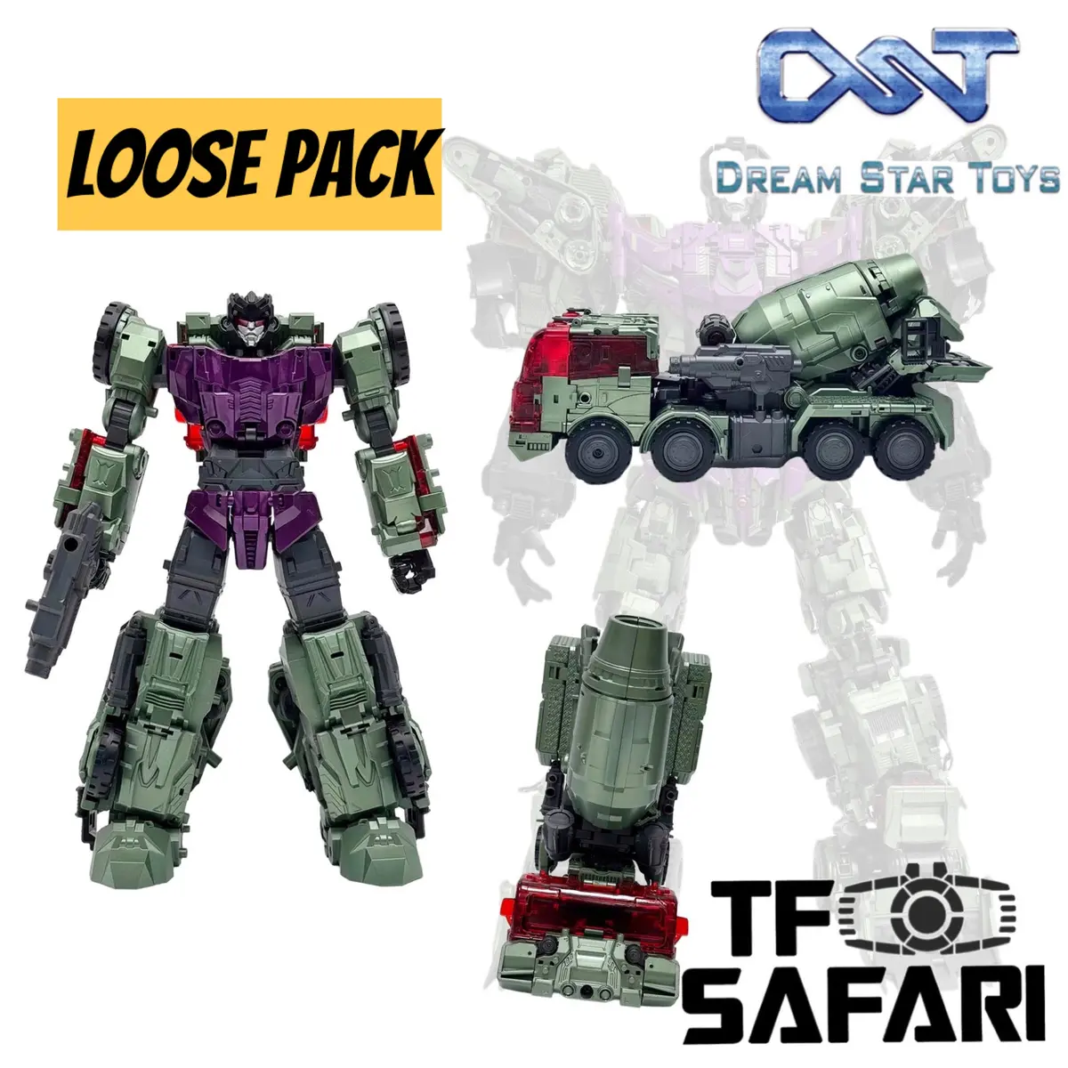 【Us Customer Only / Loose Pack】Dream Star Toys Dst02-005 Dst02005 ( Mixmaster, Constructicon, Devastator Combiner) Dreamstartoys Metallic Version 24.5 Cm / 9.6" 1