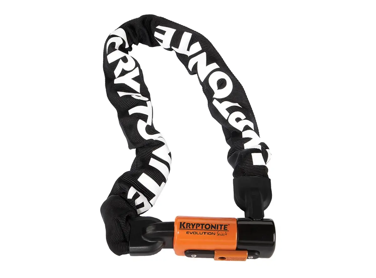 Kryptonite 1090 Evolution Series 4 Chain Lock - Black-Orange 1