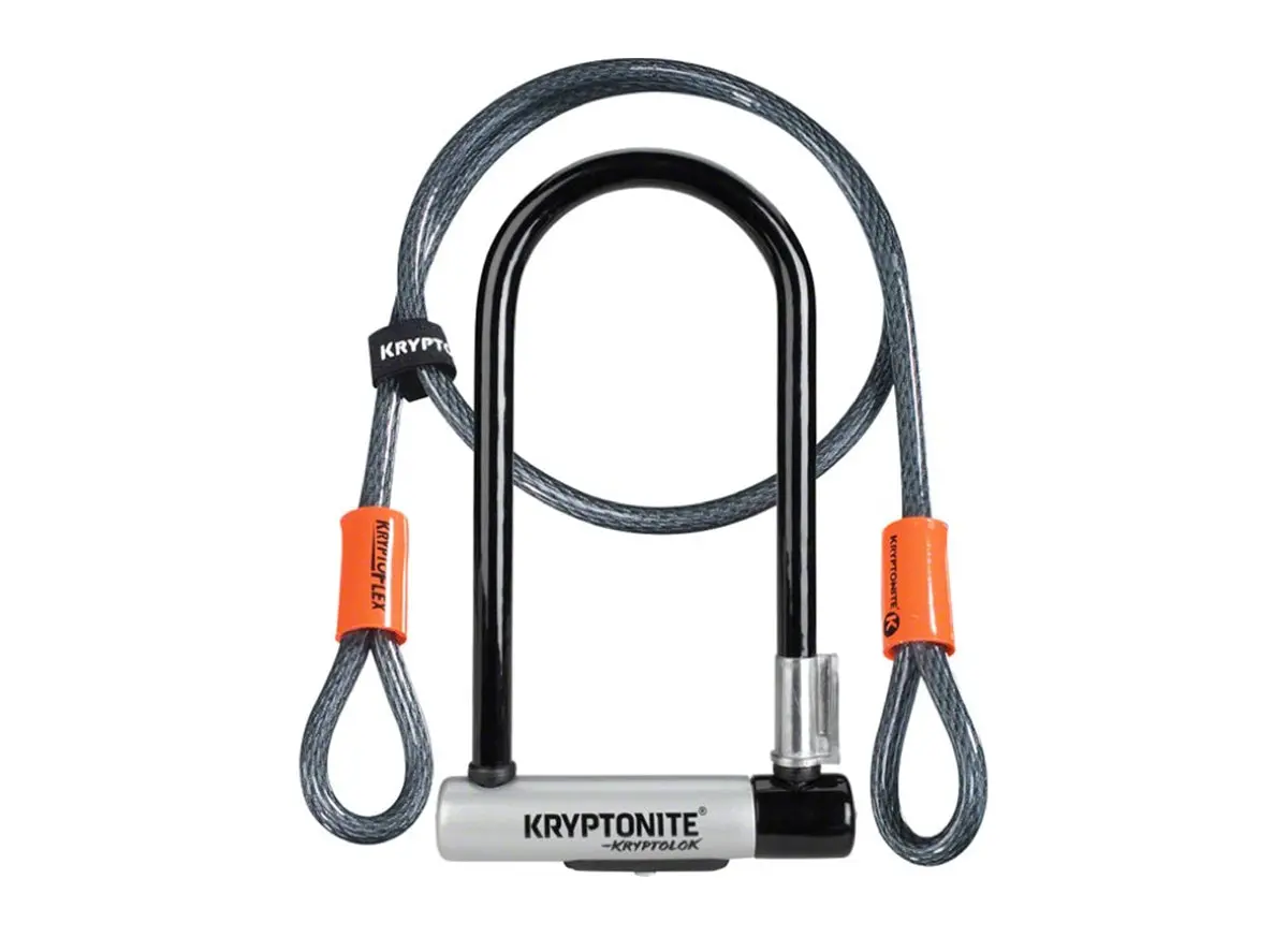 Kryptonite Kryptolok U-Lock Wtih Cable - Keyed - Black-Gray 1
