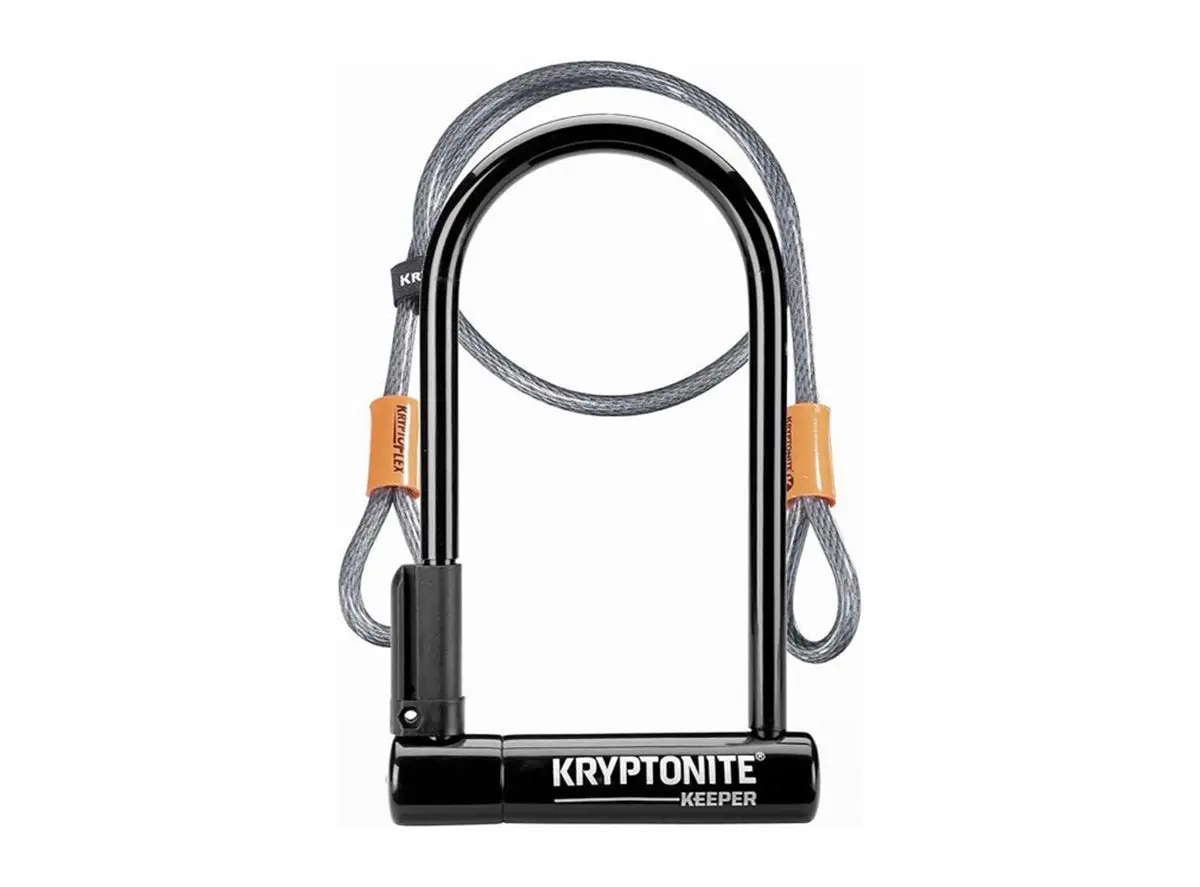 Kryptonite Keeper 12" Standard U-Lock With Cable - Black 1
