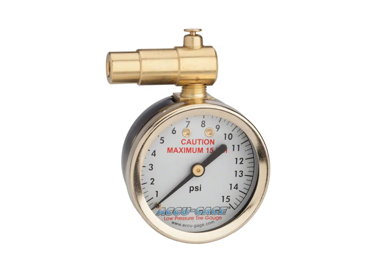 Meiser Dial Gauge With Pressure Relief - 15Psi Presta 1
