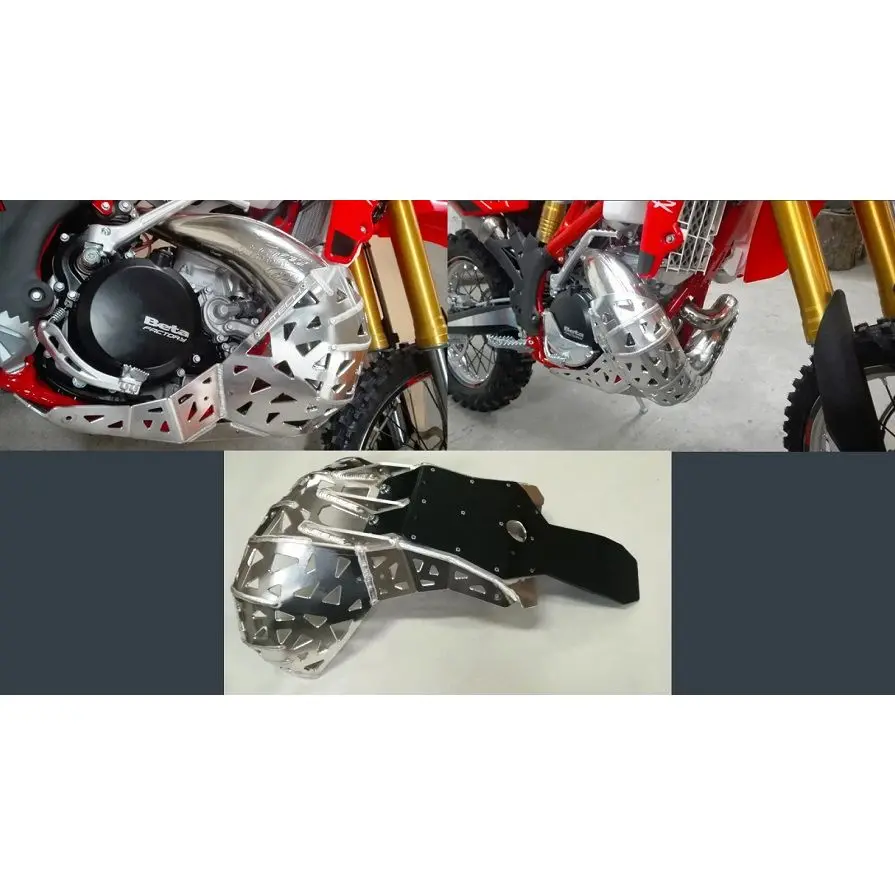 P-Tech Beta 300Rr|250Rr (13-18) Aluminum Skid Plate With Pipe & Linkage Guard 1