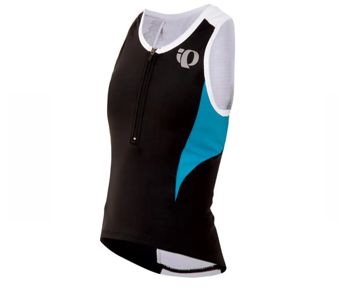 Pearl Izumi Junior Tri Singlet - Youth - Black-Brilliant Blue 1