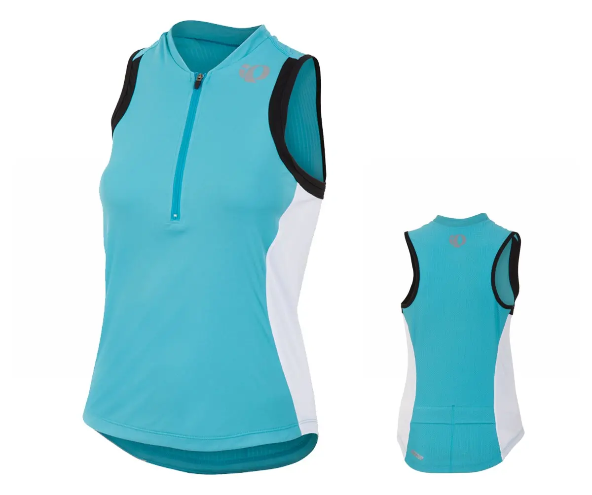 Pearl Izumi Select Tri Sleeveless Jersey - Womens - Scuba Blue-White 1