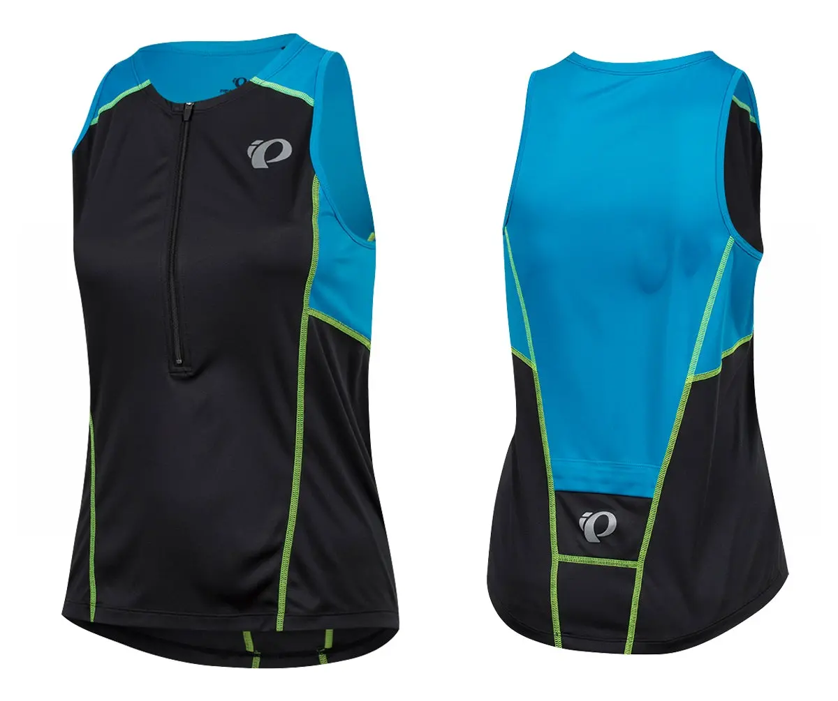 Pearl Izumi Select Pursuit Tri Sleeveless Jersey - Womens - Black-Atomic Blue 1