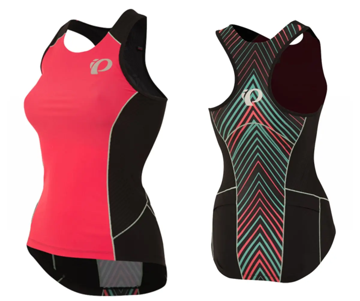 Pearl Izumi Elite Pursuit Tri Tank - Womens - Atomic Red Whirl 1