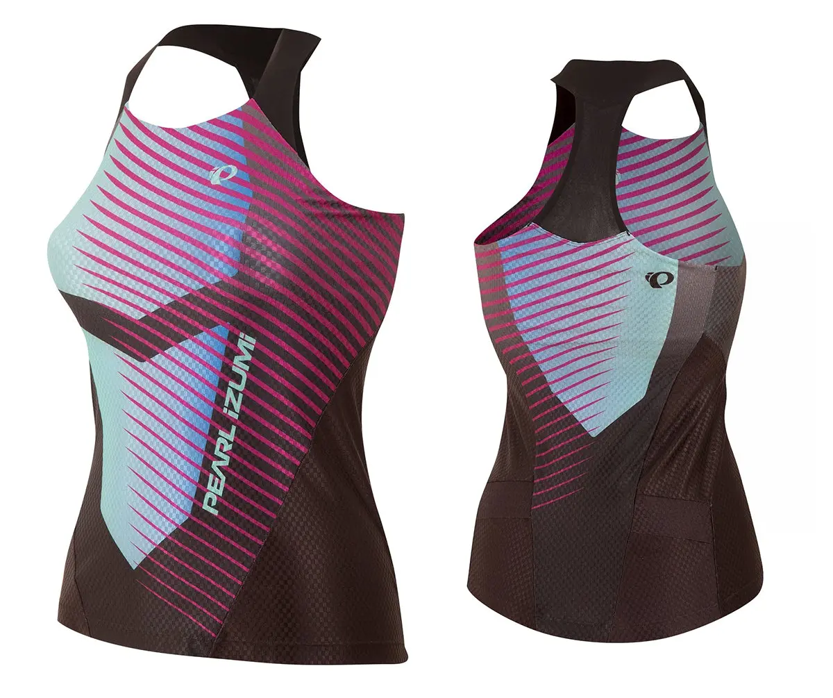Pearl Izumi Pro Inrcool Tri Singlet - Womens - Black-Aqua Fade 1