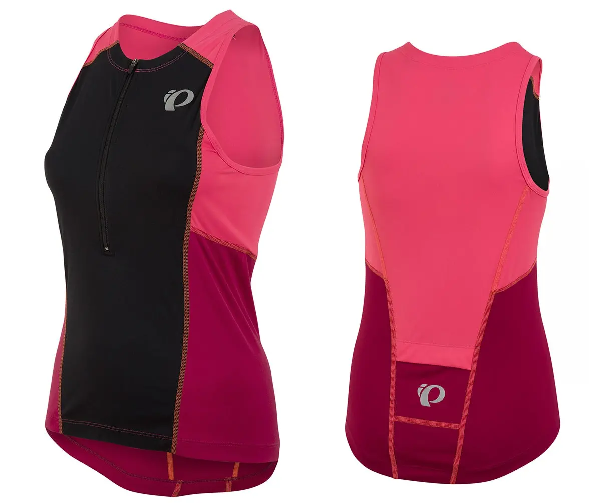 Pearl Izumi Select Pursuit Tri Sleeveless Jersey - Womens - Black-Cerise 1