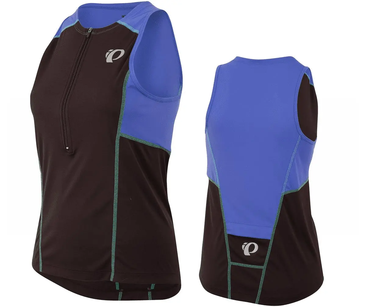 Pearl Izumi Select Pursuit Tri Sleeveless Jersey - Womens - Black-Dazzling Blue 1