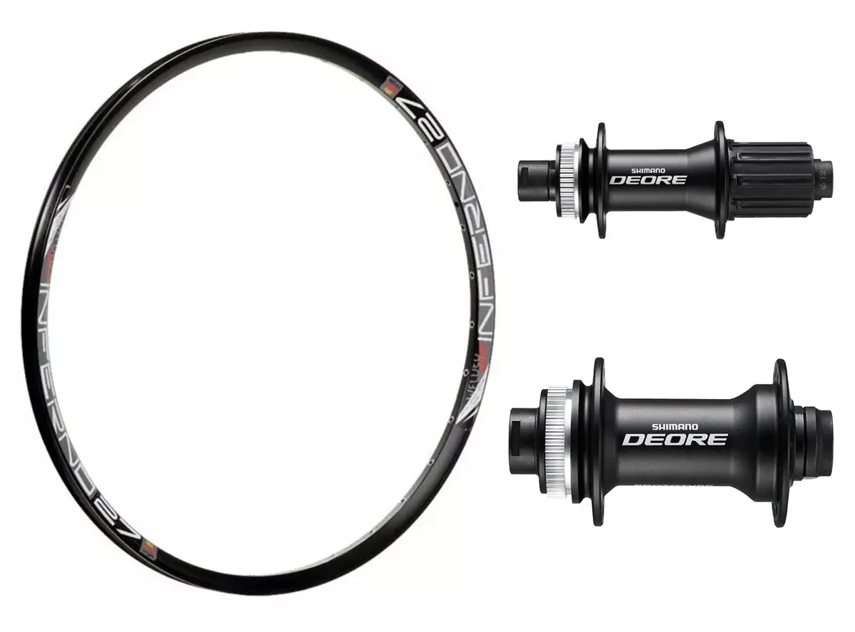 Shimano M618 On Sun Inferno 27 27.5" Mtb Wheelset 1