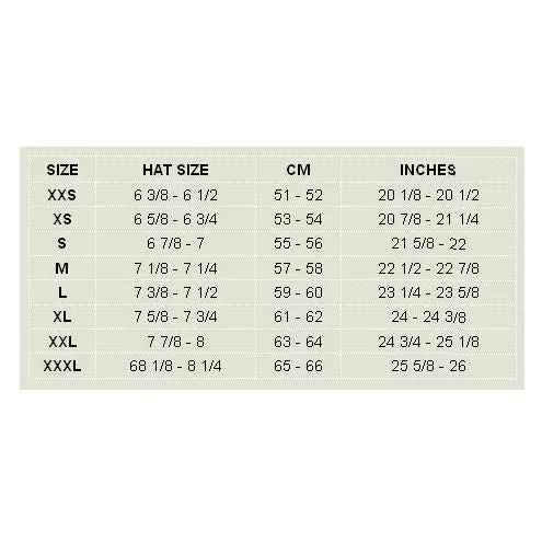 Shoei Size Chart 1