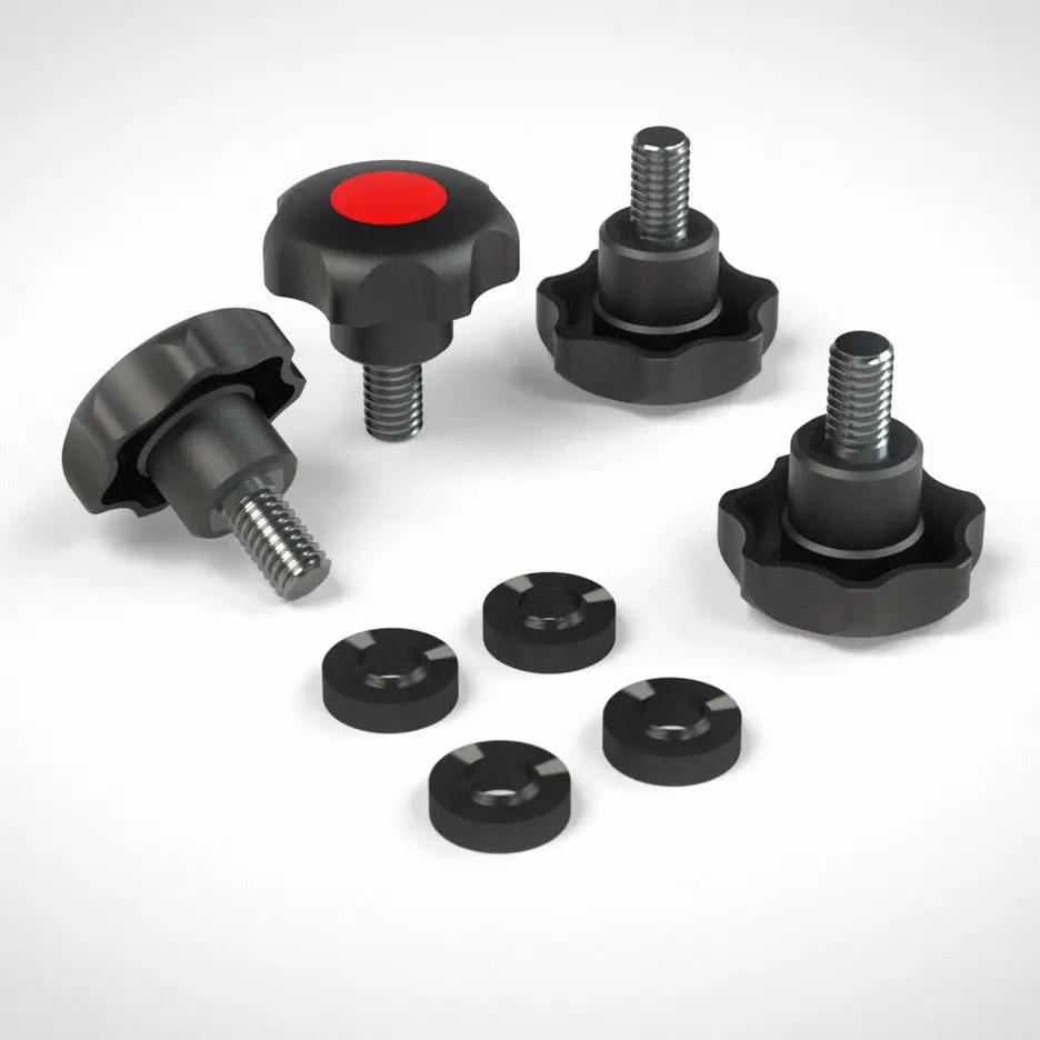 Tso Products M6 Knob Set With Centring Spacers 61-427 A 1