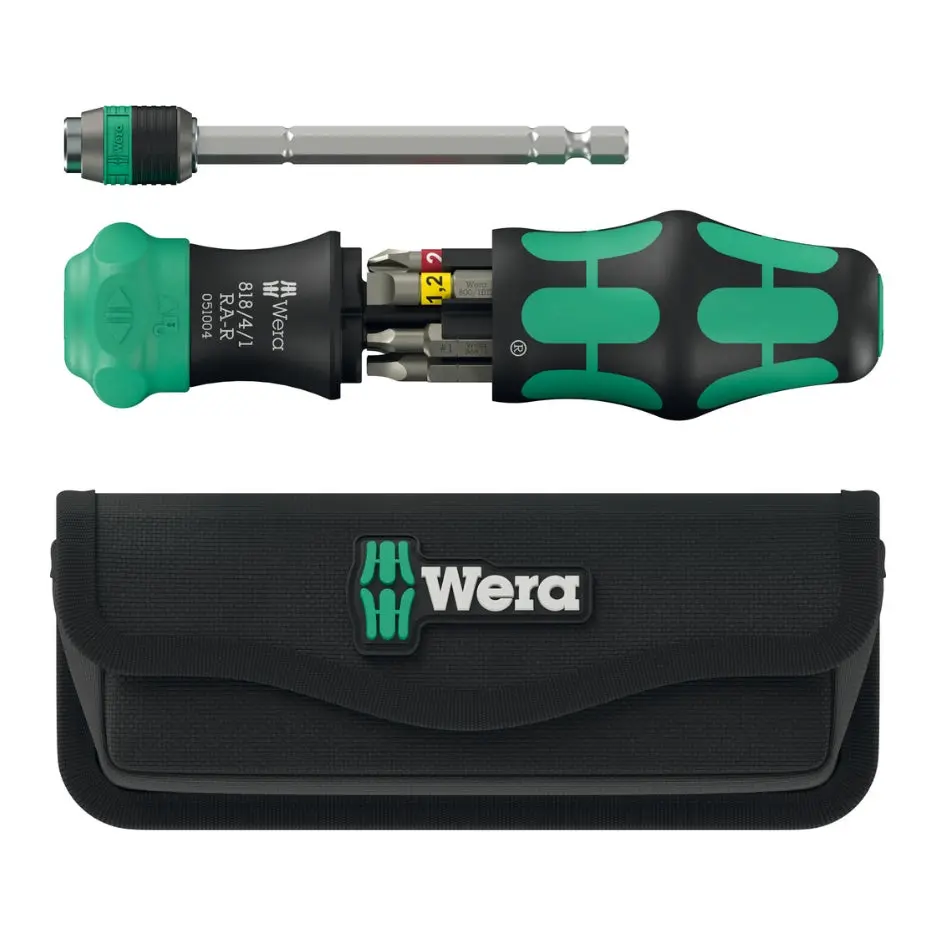Wera Tools Kraftform Kompakt Ratcheting Screwdriver With Pouch 26 Ra-R 05051516001 1