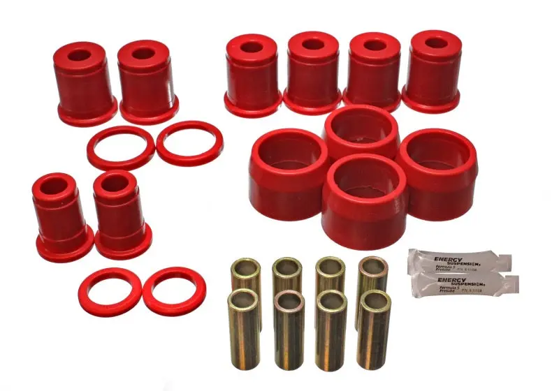 Energy Suspension Red Polyurethane Rear Control Arm Bushing Kit With Thrust Washers 1