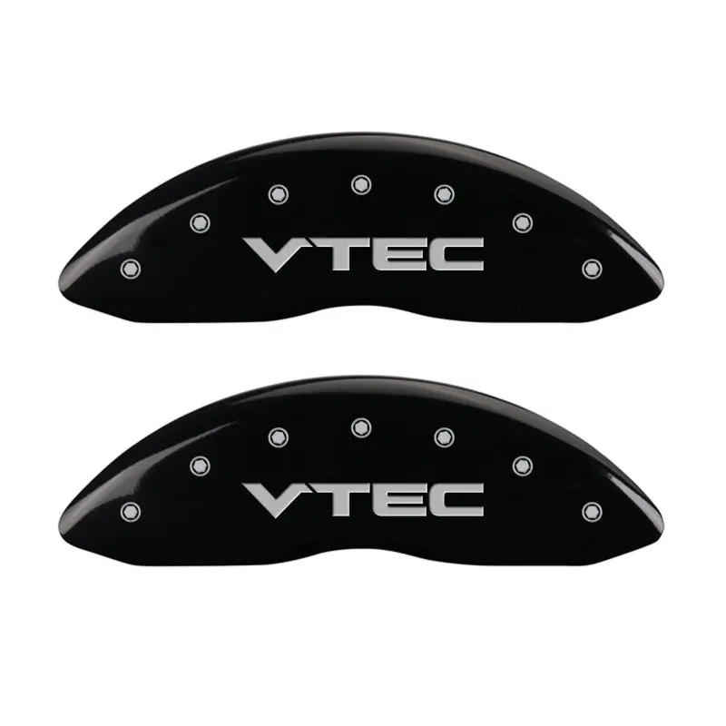 Mgp 4-Piston Caliper Covers – Engraved Front And Rear Set With Black Finish And Silver Accent Trim 1