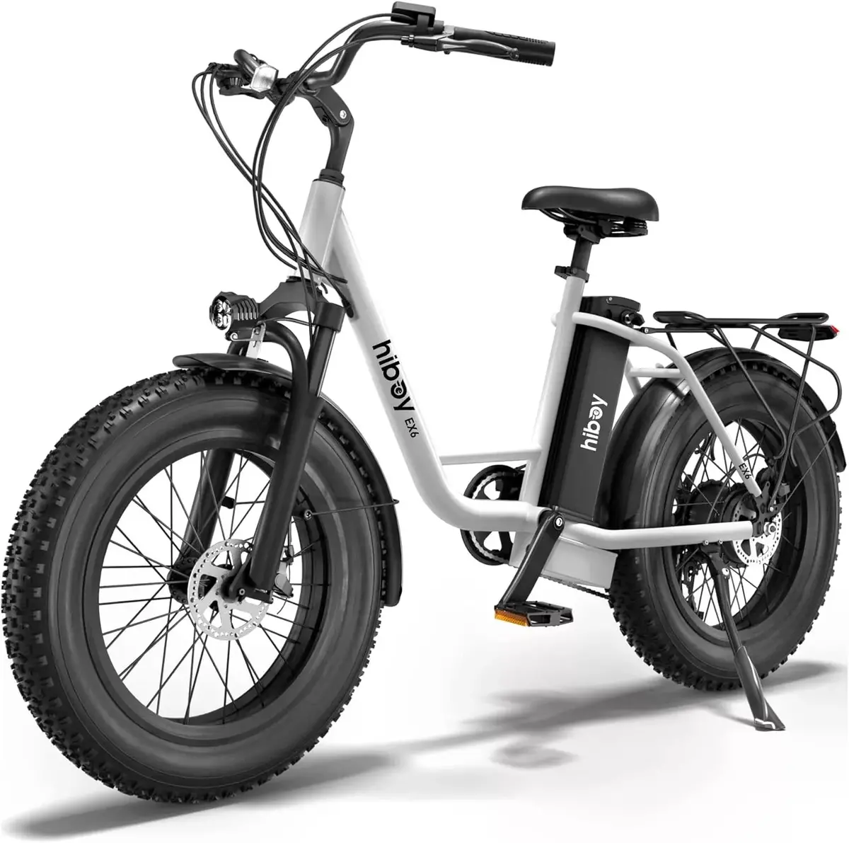 Hiboy Ex6 Step-Thru Fat Tire Electric Bike White 1