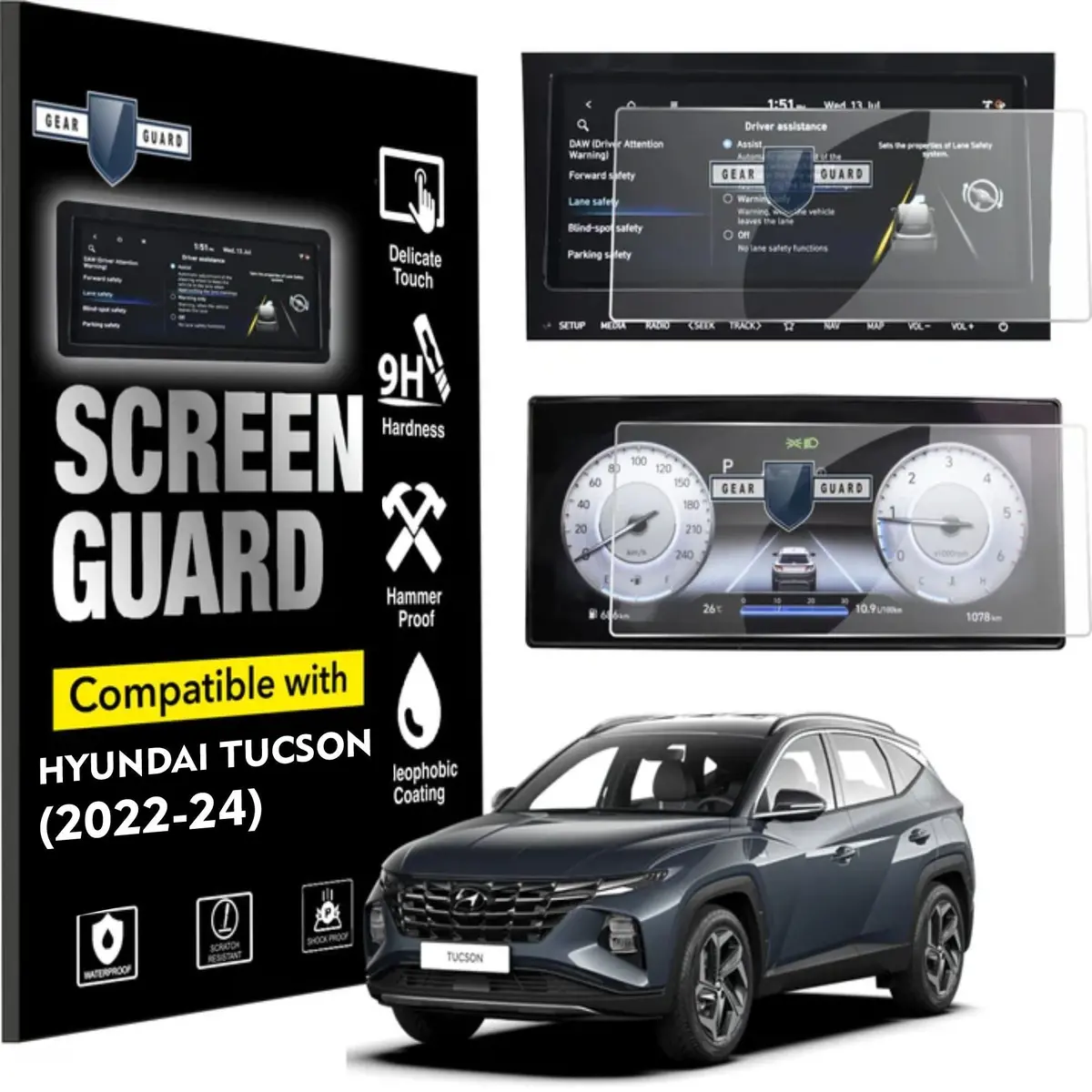 Hyundai Tucson Touch Screen Protector (Bundle) [2022-2024] 1