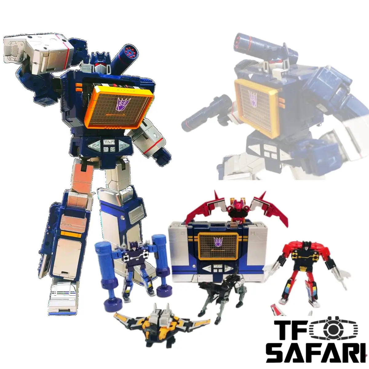Toy House Factory Thf-01J Thf01j Sonic Wave + Thf-01P6 Thf01p6 6 Cassette Warriors 25Cm (Mp-13 Soundwave) 3