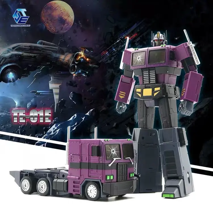 Transform Element Te-01E Te01e Masterpiece Optimus Prime (Mp Size, Mp-10Sg Mp10sg ) Shattered Glass Sg Version (Purple) 23Cm / 9" 2