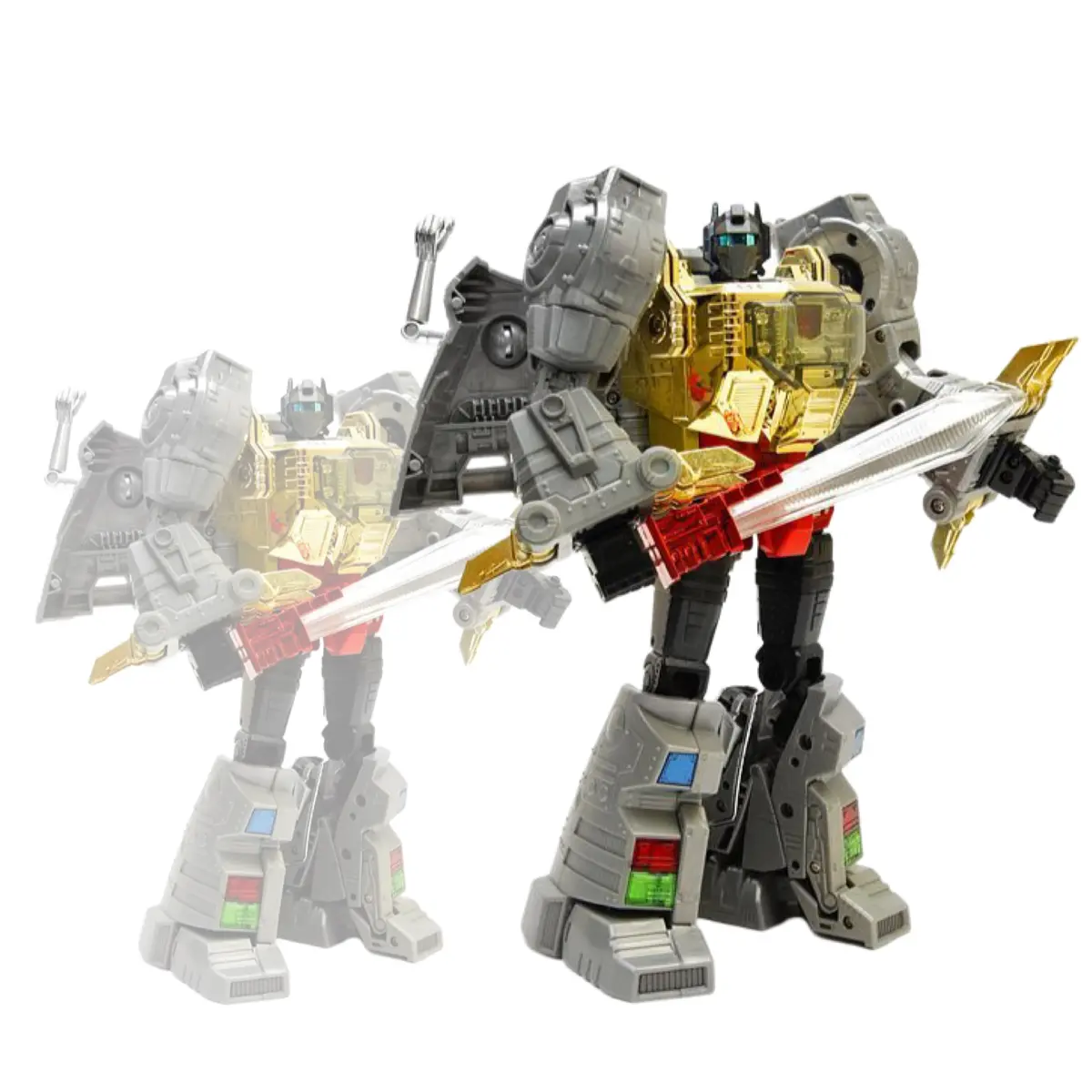 4Th Party Nb No-Brand Oversized Mp-08 Mp08 King Grimlock Rexius Prime (Oversized Mp-08 Metallic Painting, Non-Official Version) 29Cm / 11.5" 1