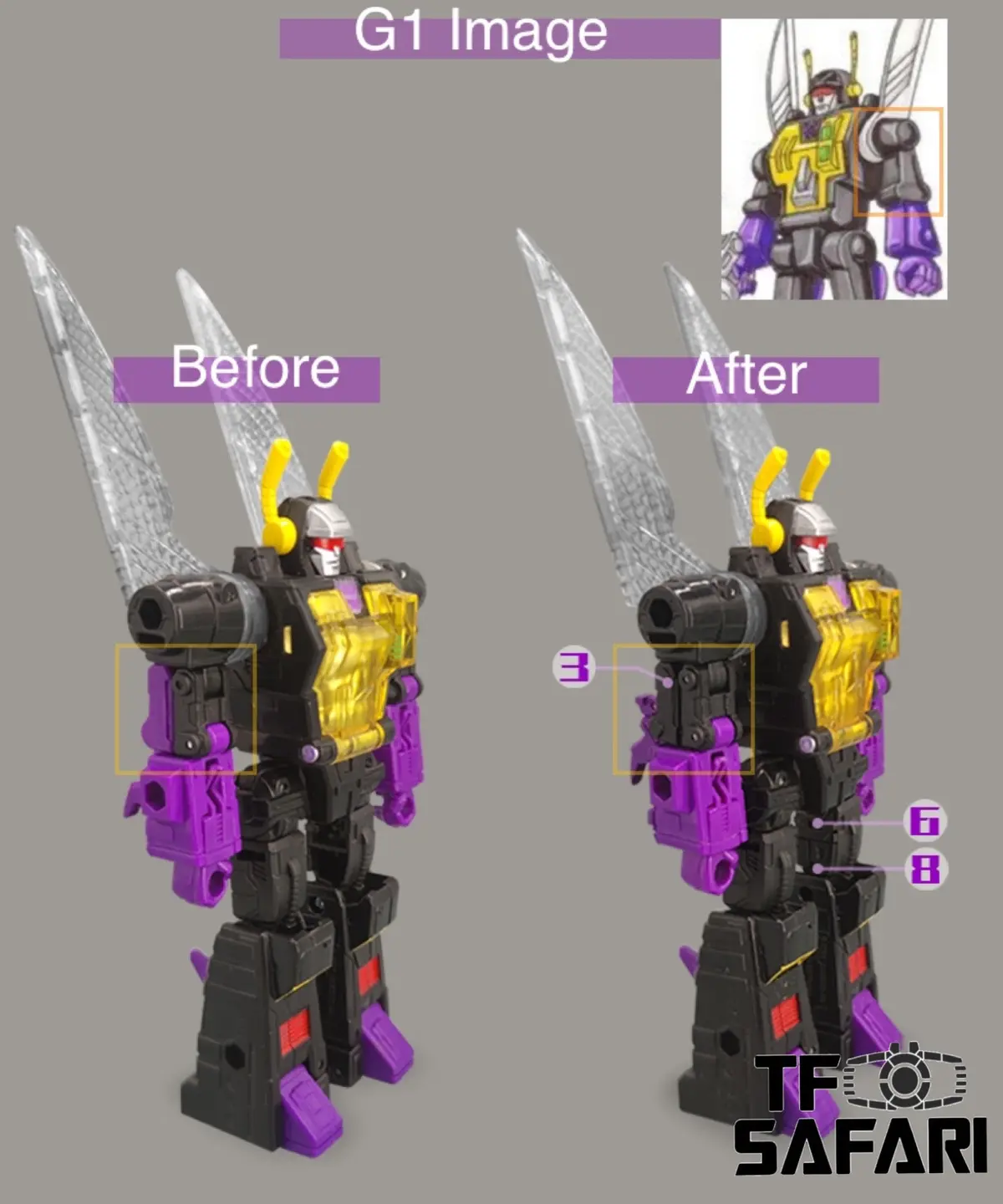 Go Better Studio Gx39a Gx-39A(Gb1051 Gb-1051) Gap Fillers & Replacement Arm Parts For Generations Legacy Insecticon Kickback Upgrade Kit 2