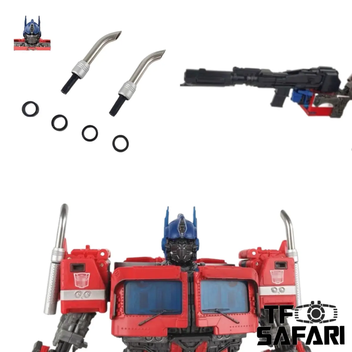 Shockwave Lab Sl-112 Sl112 Metal Exhaust Pipes Upgrade Kit For Mpm12 Optimus Prime Upgrade Kit. 1