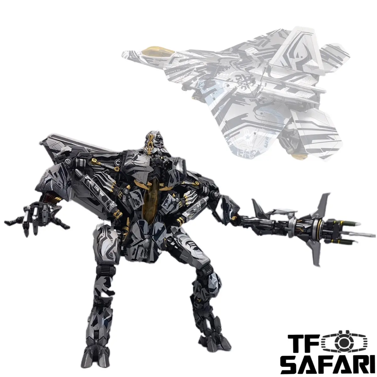 4Th Party Mw Model Wizard Bmb T-10S T10s Earthquake Star Sky Wings ( Not Oversized Mpm10 Starscream ) Seibertron Color Version 34Cm / 13" 1