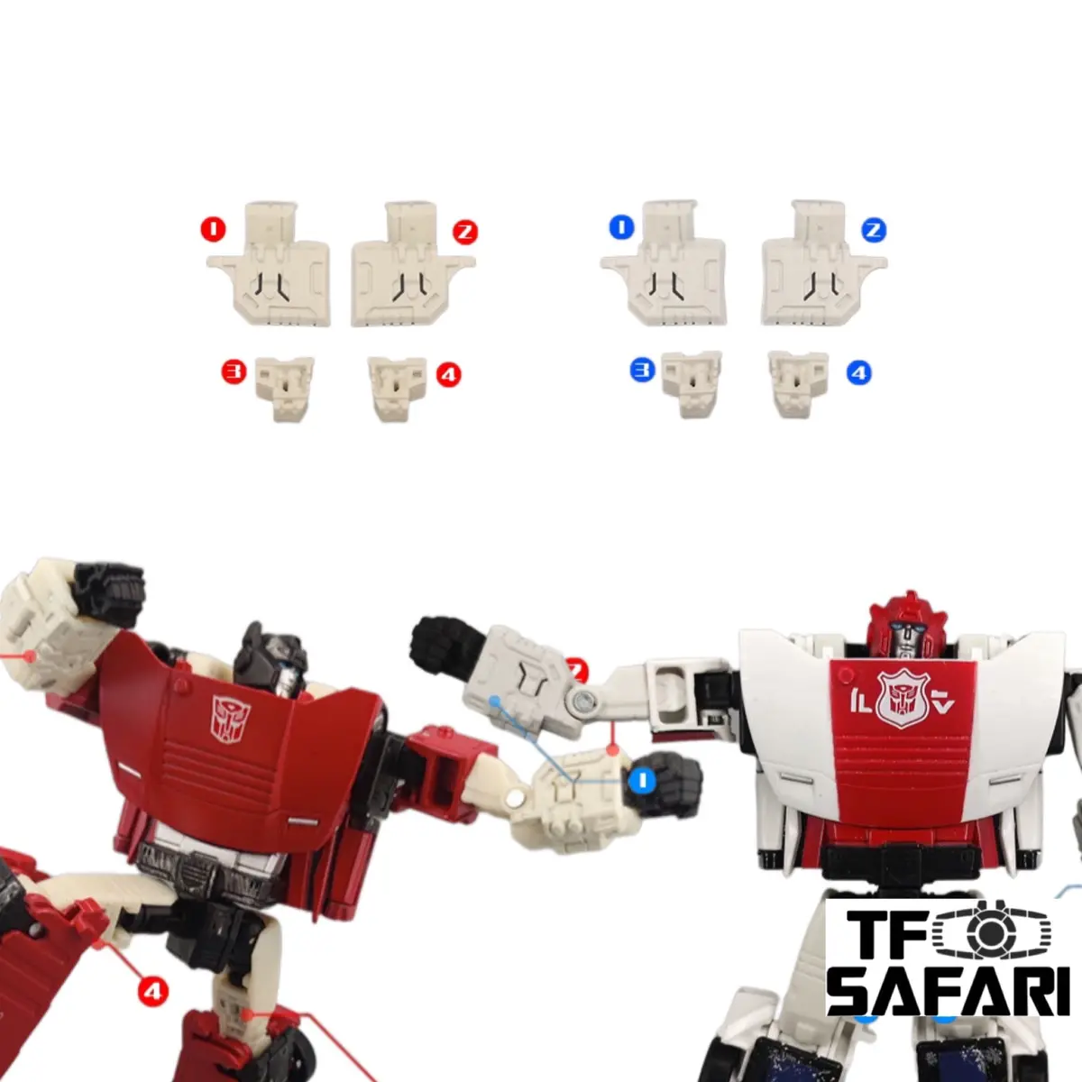 Go Better Studio Gx-31 Arm & Hip Gap Covers For Wfc Siege Sideswipe / Red Alert  Upgrade Kit 1