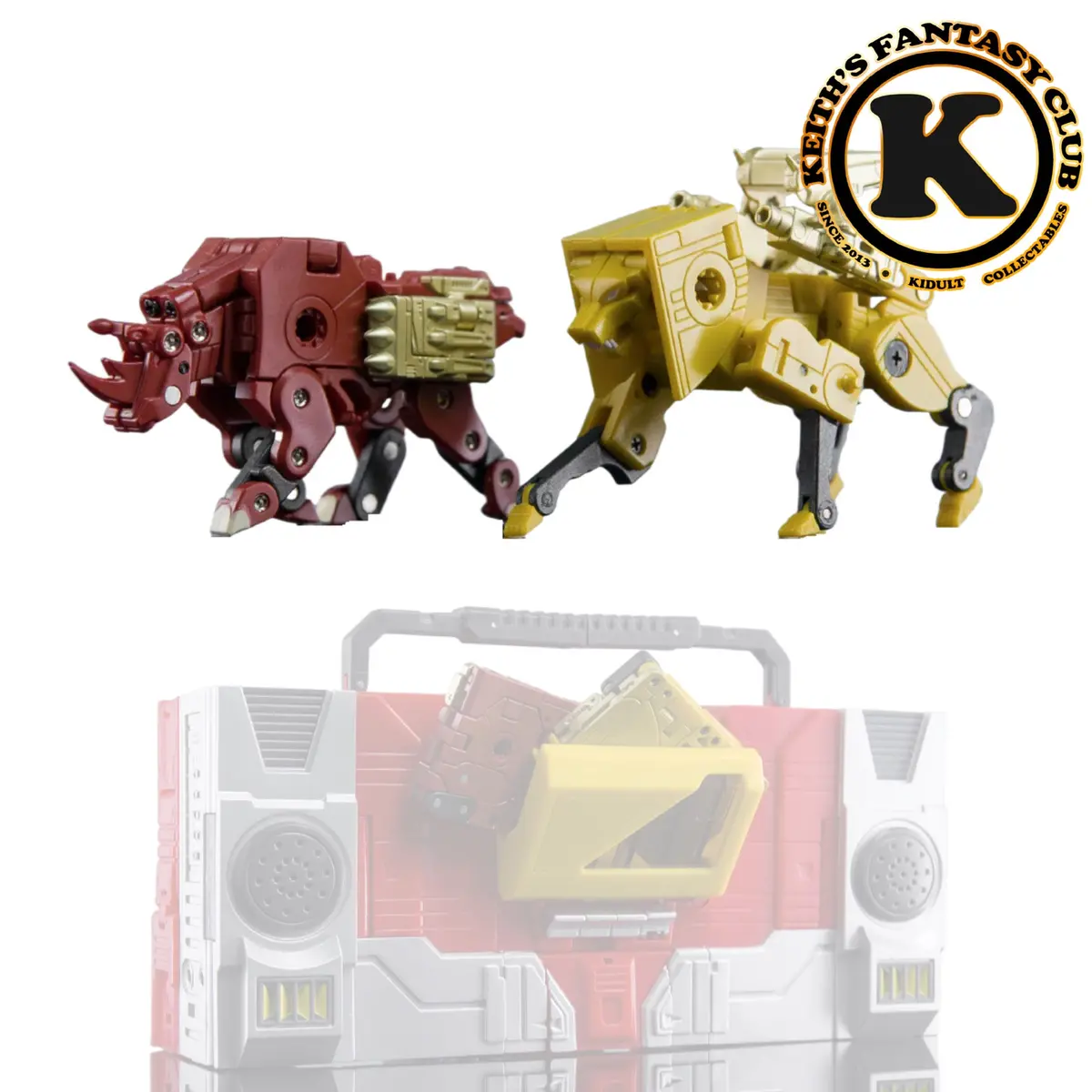 Keith's Fantasy Club Kfc Toys Cst-14/Cst-15 Cst14/Cst15 Rhinohorn & Ironpaw (Ramhorn & Steeljaw, G1 Original Color) Cassettes 2.0 Version 1