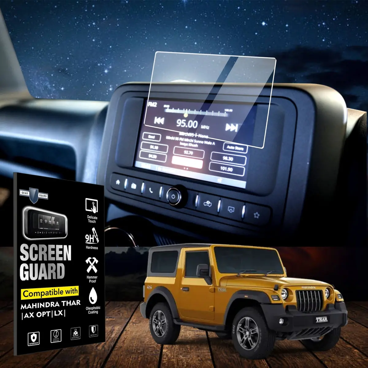 Mahindra Thar Touch Screen Guard [2020-2025] 1
